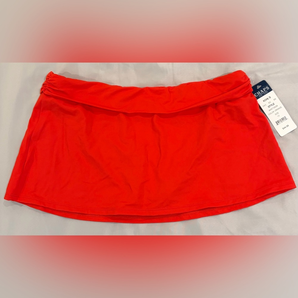 Chaps Bright Red Swim Skirt